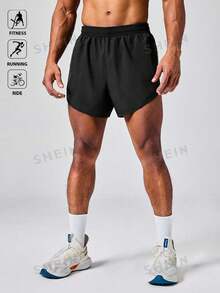Manfinity Sport Corelite 男士夏季休閒字母圖案彈性腰運動短褲 - 彩色 - 查看 2
