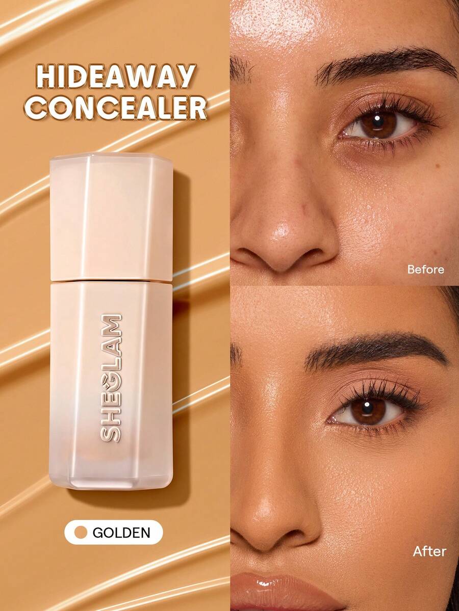 SHEGLAM Hideaway Full-Coverage Concealer-Golden Color Corrector Brightener And Highlighter - Golden - View 1