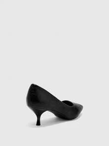 CUCCOO BIZCHIC Women's Pointed Toe Versatile High Heel Pumps For Daily Commute For Christmas Spring Shoes - Quiet Night Black. - View 9