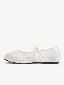 CUCCOO HITCHD Women's Casual Flat Shoes With Bow Decor, For Daily Wear - White - View 5