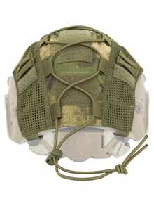 1 Pc Outdoor Military Helmet Cover, Tactical Helmet Fabric, Cycling Helmet Cover, Camouflage Mesh Helmet Cloth, Tactical Quick-Dry Fabric - multicolor - View 9