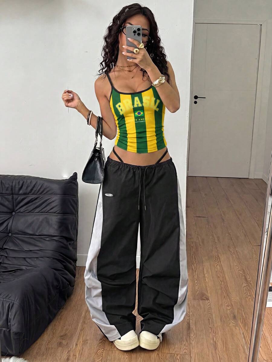Coolane 女款休閒性感細肩帶貼身彈力背心上衣 - 彩色 - 查看 1