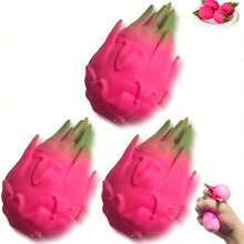 MINKOJA 1/2/4PCS Dragon Fruit Squishy, Realistic Fidget Stress Relief Squeeze For Adults, Party Favors, Birthday Gifts & Classroom Decor - Multicolor - View 3