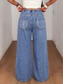 Maweii Casual Printed Minimalist Retro Street Loose Pants - Multicolor - View 2