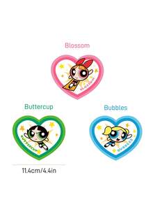 THE POWERPUFF GIRLS X SHEIN 1個時尚PVC杯墊，防水隔熱、防滑、柔軟防燙 - 彩色 - 查看 3