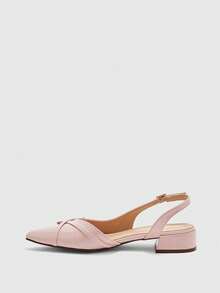 CUCCOO BIZCHIC Women's Shoes Elegant Pink Metallic Pointed Buckle-Top Platform Flats For Offices, Weddings, Parties, And Spring And Summer Shoes - Pink. - View 8