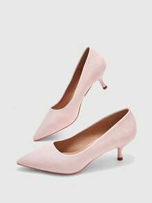 CUCCOO BIZCHIC Women's Pointed Toe Versatile High Heel Pumps For Daily Commute For Christmas Spring Shoes - Pink. - View 10