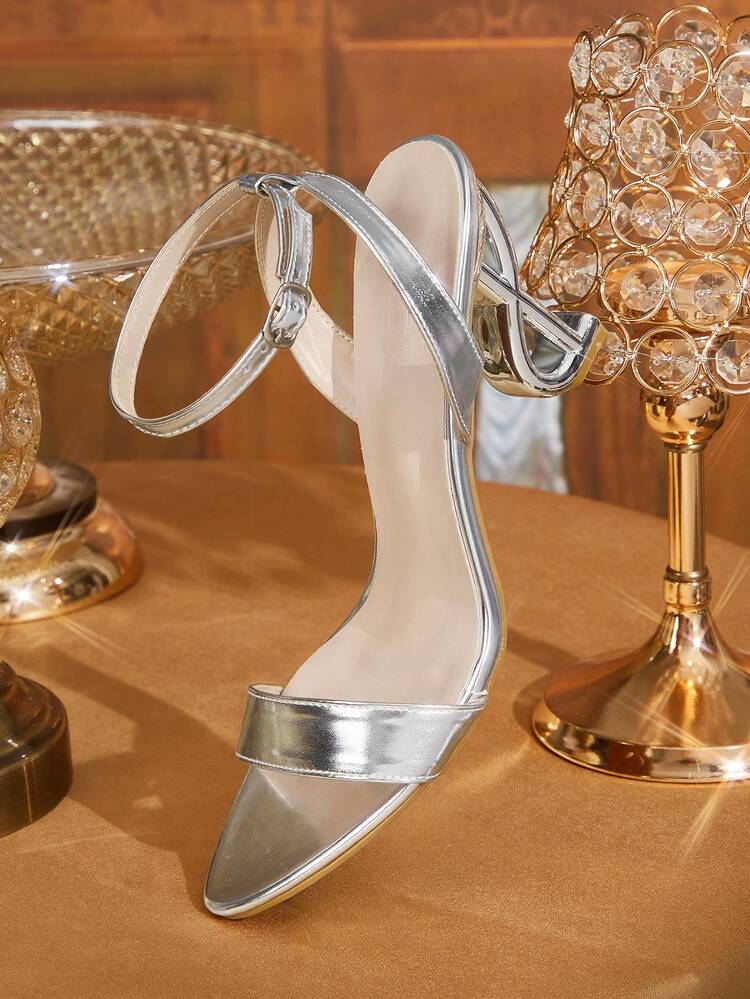 CUCCOO TILAWA Women Shoes Classic Simple, Fashionable Women's High-Heeled Sandals Strap Combination Big Shiny Rhinestone Heterosexual High-Heeled Sandals Dating Afternoon Tea Banquet Party Sexy Wear Summer Shoes