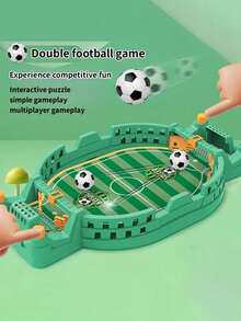 Double Battle Tabletop Football Game, Portable Mini Soccer Board Game, Interactive Parent-Child Party Toy For Family Fun - Multicolor - View 1
