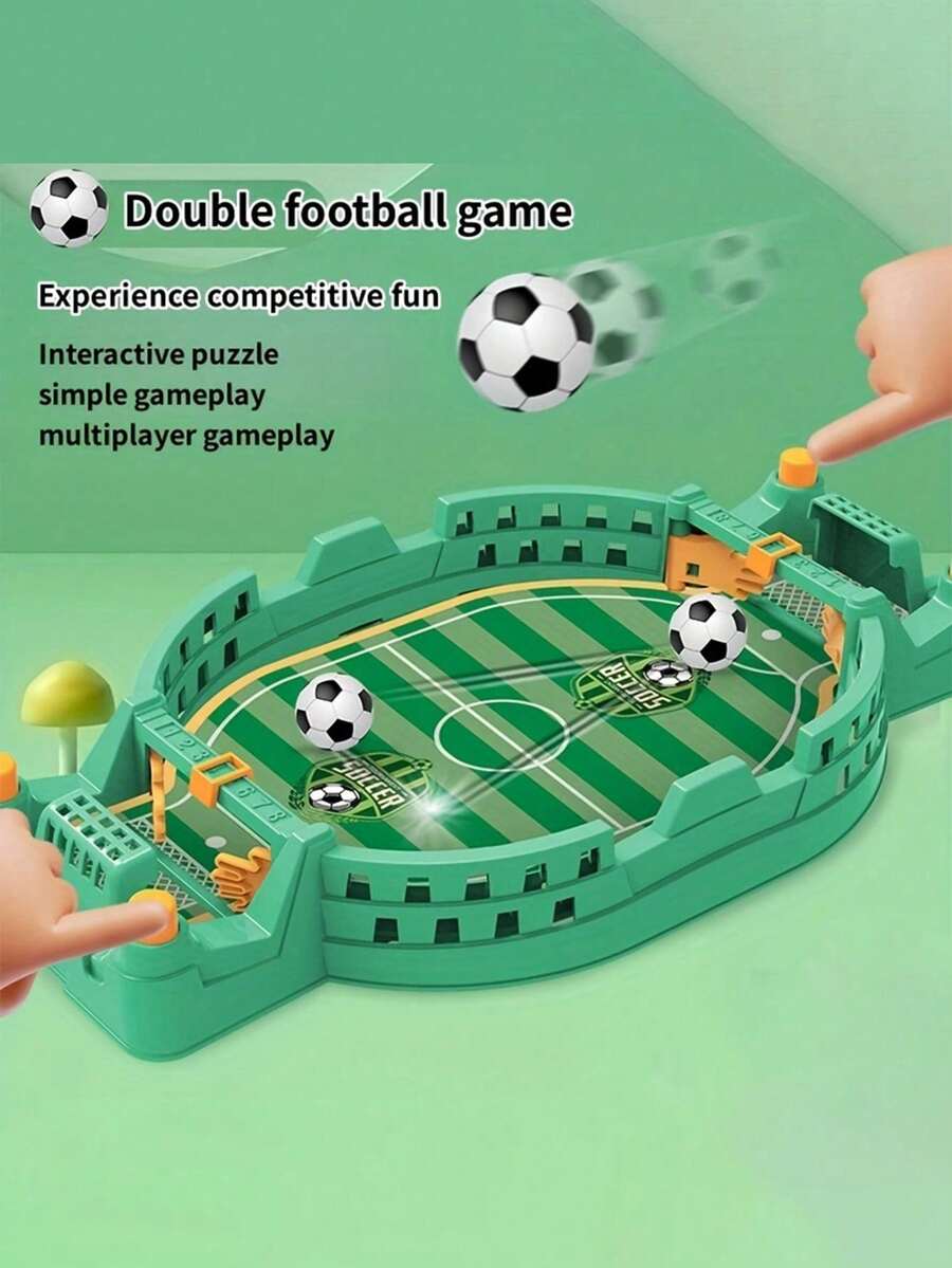 Double Battle Tabletop Football Game, Portable Mini Soccer Board Game, Interactive Parent-Child Party Toy For Family Fun - Multicolor - View 1