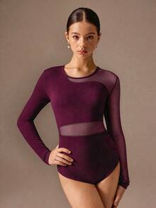 SHEIN Teen Girls Clothes Sports Leotard, Suitable For Ballet, School, Workout, Training, Back To School Autumn Fall - Purple - View 5