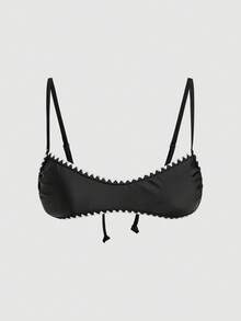SHEIN MOD Women's Black Spaghetti Strap Bikini Set Beach Party Summer Sexy - Black - View 8