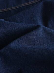 GlowEve Casual Commuter Washed Denim Skirt - Dark Wash - View 4