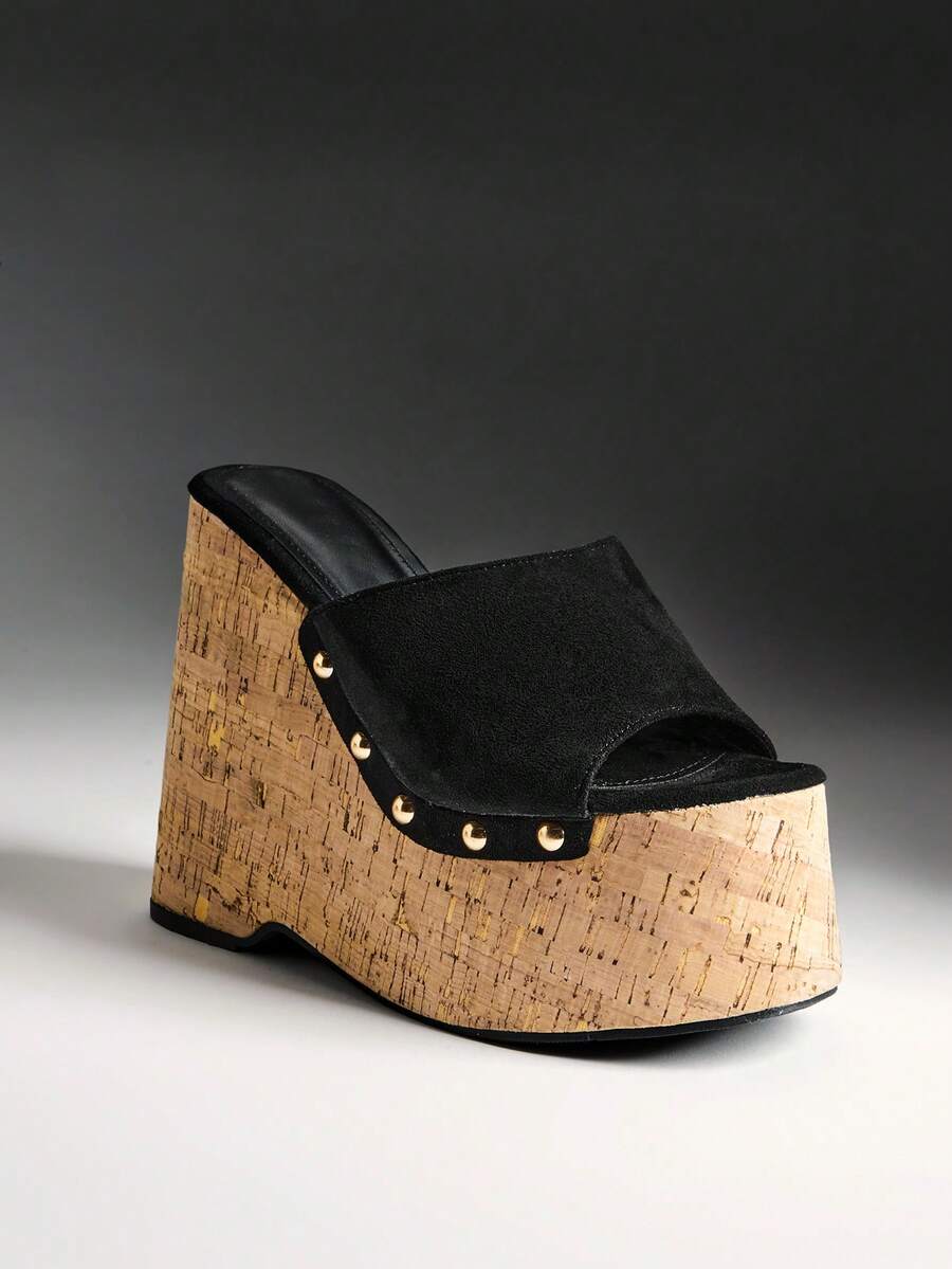 SHUZIA Women Platforms & Wedge Sandals - Black - View 1