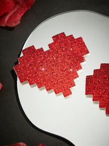 SpicyHot 性感亮片乳貼－隱形無縫可重複使用乳貼，女性性感內衣配件，內衣、派對與音樂性感穿搭 - 紅色 - 查看 4