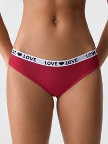 Loungeista 6pcs/Pack Women's Low Waist Panties Set, Letter Waistband, Comfortable, Sexy Seamless Underwear, Solid Color Shorts, Suitable For Halloween, Autumn - Multicolor - View 11