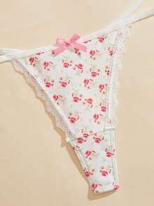 SHEIN 7件組女款蕾絲拼接丁字褲 - 彩色 - 查看 3