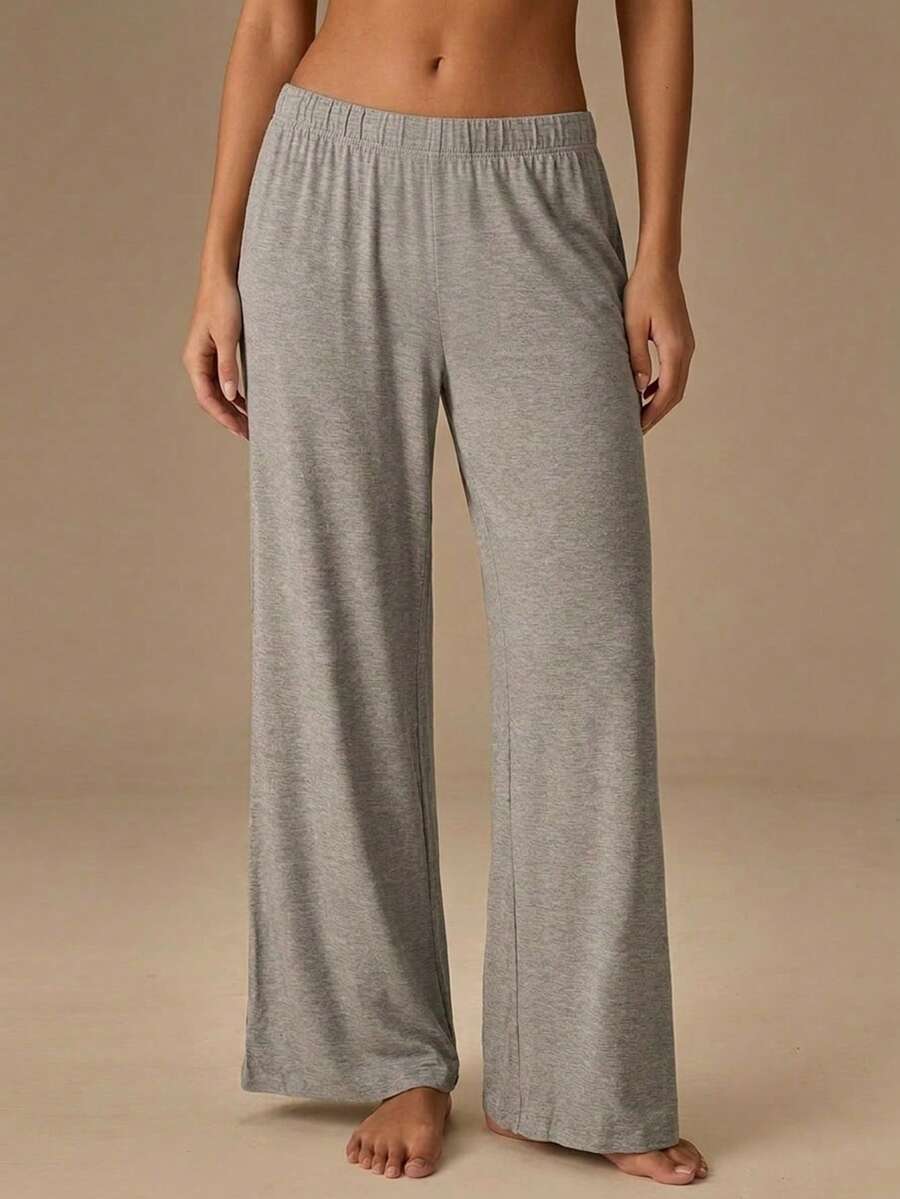 Athîral Leisure Comfortable Rayon Wide Leg Casual Cozy Lounge Pants , Melange Gray Holiday Season, Fall & Winter - Grey - View 1