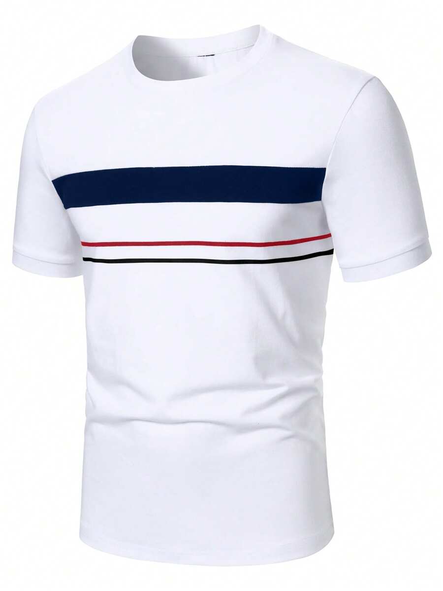Manfinity Homme Men's Crew Neck Simple Casual T-Shirt - Multicolor - View 1