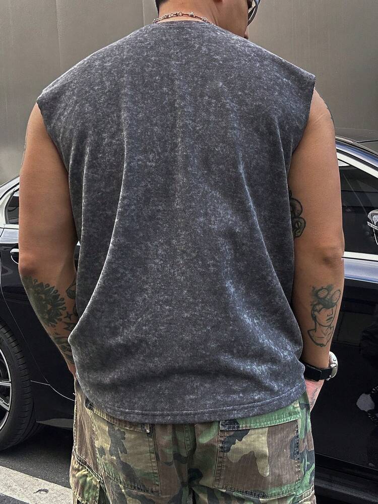 Men's Crew Neck Letter Angel Print Casual Versatile Daily Outing Short Sleeve T-Shirt