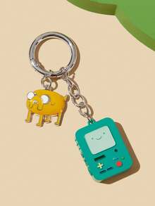 ADVENTURE TIME X SHEIN 可愛卡通鋅合金包包吊飾、吊飾、紀念品、收藏品，適合作為禮物、錢包、書包、背包、汽車配件 - 彩色 - 查看 6