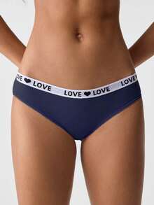Loungeista 6pcs/Pack Women's Low Waist Panties Set, Letter Waistband, Comfortable, Sexy Seamless Underwear, Solid Color Shorts, Suitable For Halloween, Autumn - Multicolor - View 10