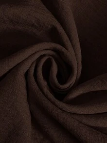 Firerie Mono informal de talla grande de unicolor - Marrón - Ver 9