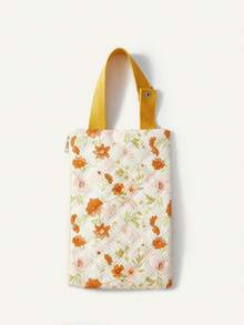 Cozy Pixies 1 pieza Bolsa de almacenamiento floral pastoral para bebé, bolsa de pañales, fácil de transportar durante los viajes, puede almacenar bolsas de pañales, toallitas y bolsas de pañuelos - Multicolor - Ver 8