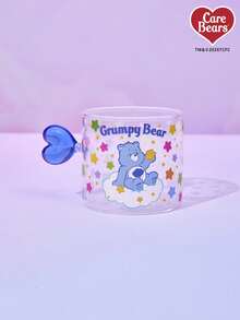 Care Bears 1個熊形玻璃馬克杯，可用於咖啡或牛奶 – 為居家書桌或辦公室帶來舒適氛圍，適合送給女友、男友、老師或情侶的可愛情人節或生日禮物(藍色/粉紅色) - 彩色 - 查看 7