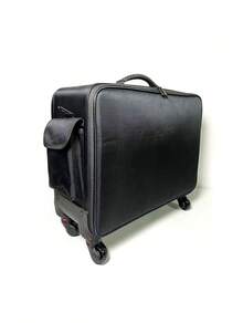 1Pc Large-Capacity Professional Trolley Case, Professional Permanent Makeup Case, Makeup Bag, Eyelash Extension And Nail Care Furniture And Beauty Tool Storage Box - Black - View 5