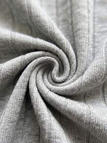 Spicy Aura Sexy Backless Ribbed Knit Jumpsuit, Casual Lounge Wear For Women - Light Grey - View 4