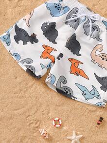 Infant & Toddler Boy Outdoor Blue Striped Drawstring Beach Pants With Sun Hat - Multicolor - View 3