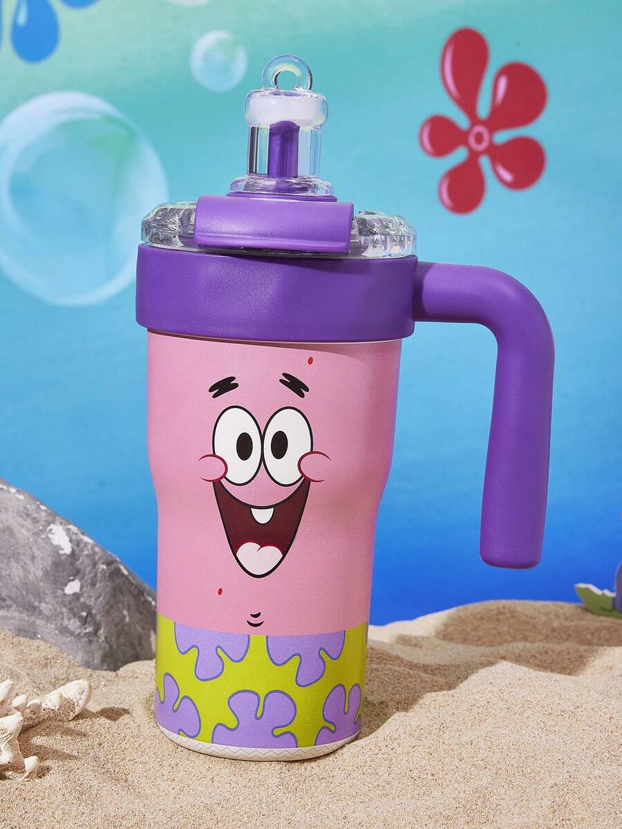 SpongeBob SquarePants | SHEIN 800毫升/27盎司家用/野餐316不锈钢 - 紫色 - 查看 1