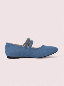 CUCCOO DOLLMOD Ladies Vintage Round Toe Dark Blue, Double Stripe Mary Jane - denim blue - View 4