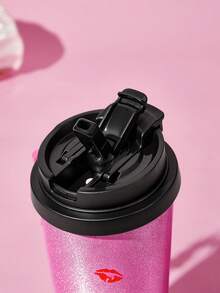 Mean Girls | SHEIN 500ml /16 Oz 真空保溫不鏽鋼杯，1個防漏蓋，適用於熱飲/冷飲，適用於大多數杯架，禮品創意，派對，節日，情人節 - 玫紅色 - 查看 4