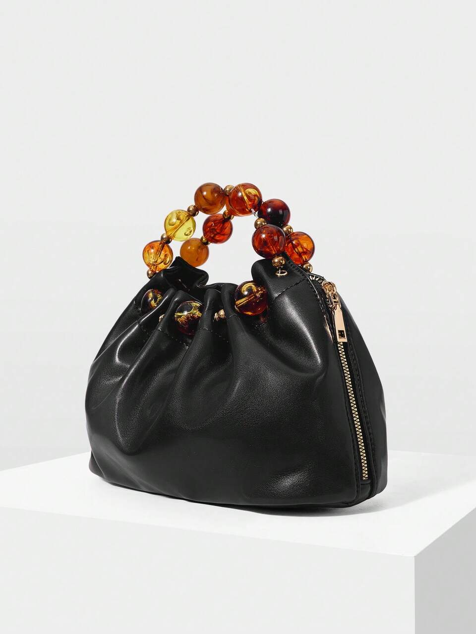MOTF CASUAL RETRO PEARL MARBLE BUCKET BAG BANQUET CLUTCH MESSENGER BAG