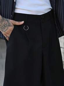 Devon Thys Men's Casual Loose Fit Shorts, Business Business Office Shorts, Gift For A Boyfriend Or Husband - Black - View 4