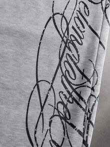 PAVTROS Pantalones de chándal casuales para hombre con cintura elástica y cordón, pierna recta - Gris - Ver 6