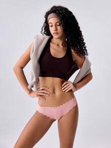Loungeista 4pcs Women's Solid Color Cotton Briefs With Curved Hem - Multicolor - View 7