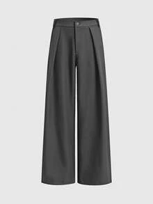 AXEPEAK Men's Wide Leg Loose Long Pants With Pockets - Dark Grey - View 2