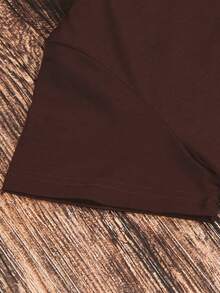 NostaNoir Heart And Letter Graphic Tee Graphic Tees Women Tops - Chocolate Brown - View 6