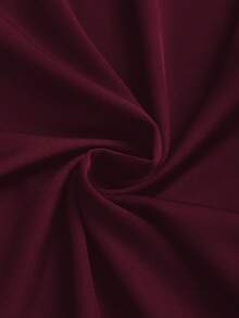 Sweetra Abito da donna primavera/estate con spalla asimmetrica, fluido con laccio, nero, alla moda, colore unito, aderente, mini, con un'atmosfera elegante e matura - Bordò - Visualizzare 6