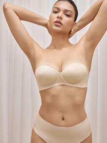 Bralution Underwire Bra With 2 Packs Bra Strap - Apricot - View 6