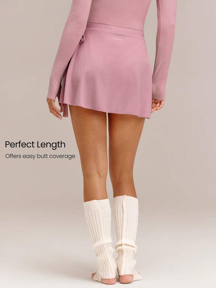 FeatherFit™-Air Lightweight Quick-Dry Sweat-Wicking Wrap Mini Skirt With Side Opening Tennis Golf Pickleball Summer Daily Casual Wear
