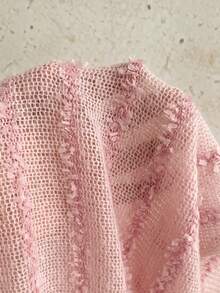 Soleia Women's Vacation Asymmetric Neck Long Sleeve Top And Shorts 2 Pieces Set - Pink - View 8