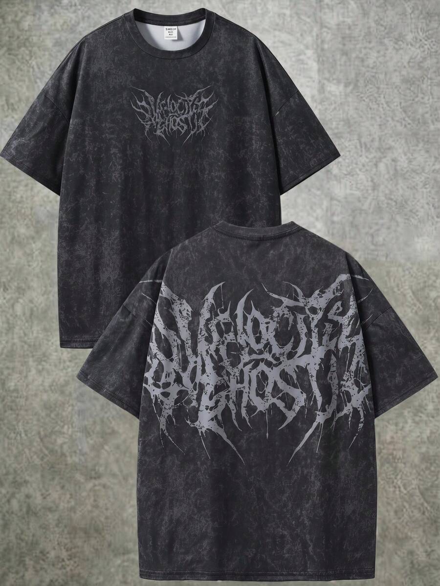 SHEIN 兒童青少年男孩盲盒 T-shirt，軟綿水洗色圓領休閒寬鬆大尺寸上衣，夏季上衣，適合春夏，夏季穿搭，海灘週末，返校季，畢業季，運動