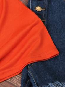 NostaNoir Heart Print Tee - Burnt Orange - View 4