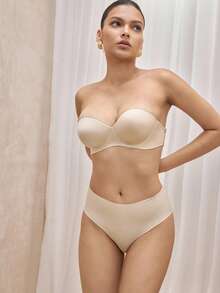 Bralution Underwire Bra With 2 Packs Bra Strap - Apricot - View 7