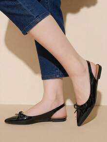 CUCCOO CURVES Damen Schuhe Damen spitz zulaufendes Schnallen Design Alltagstauglich Mode Breitleisten High Heels - Schwarz - Übersicht 3