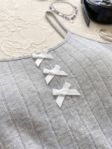 Spicy Aura Sexy Backless Ribbed Knit Jumpsuit, Casual Lounge Wear For Women - Light Grey - View 3